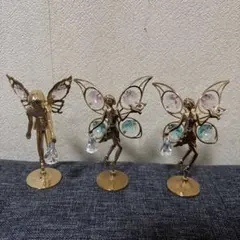 フェアリー 妖精 置物 クリスタル装飾付き ティンカーベル