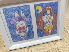 手描きイラスト 額縁入り 手描きイラスト 額縁入り 3点セット - メルカリ