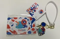 関西万博 2025 ミャクミャク イコちゃん 合皮パスケース