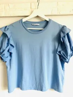 ZARAフリル袖、半袖Tシャツ