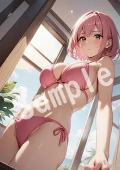 JK グラビア アニメファンアート A4 ポスター イラスト ★00141585