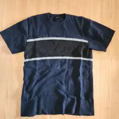 JOSEPH HOMME ネイビー カラーブロック ニットT 48