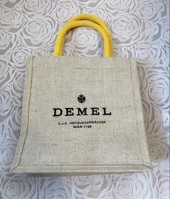 【新品未使用】DEMEL デメル エコバッグ ベージュ/イエロー