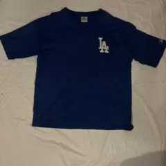 MLB LAロゴ Tシャツ Mサイズ 青