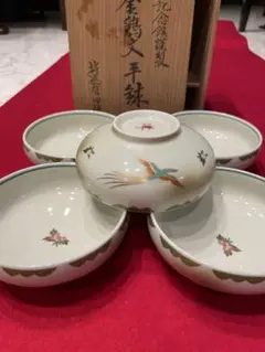 有田焼　林九郎　金鶏文　中皿　2枚 有田焼 林九郎 金鶏文 中皿 2枚