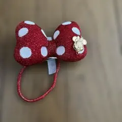 Disney ミニーマウス ヘアゴム クリップ付き
