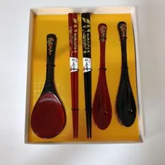 中身新品】秀衡塗 丸三漆器 夫婦汁椀 夫婦箸 箸置きセット 訳あり木箱