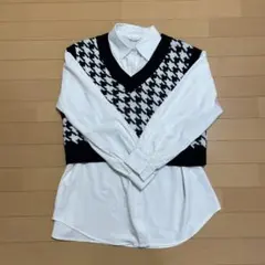 INGNI ハウンドトゥースニットベスト