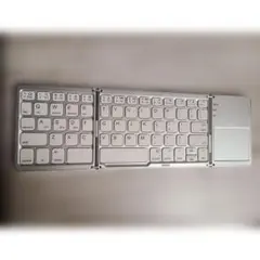 極薄✨ ワイヤレスキーボード 折りたたみ式 Bluetooth 静音 軽量 白