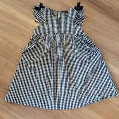 ギンガムチェック ノースリーブワンピース