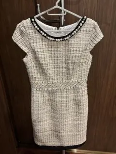 JEWELS M チェック柄ツイードミニドレス