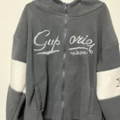 グレー フリースジャケット フルジップ