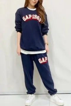 美品 GAP ギャップ スウェット ジョガー パンツ ネイビー S ユニセックス