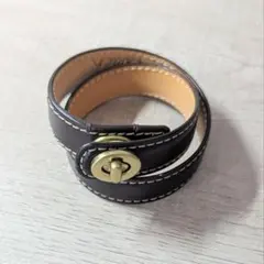 週末セール☆【COACH】ブラウンレザー ブレスレット/バングル/チョーカー