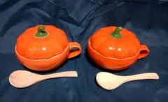 かぼちゃの陶器　イタリア製3点セット かぼちゃの陶器 イタリア製3点セット