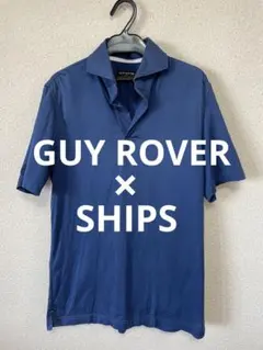 GUY ROVER×SHIPS ネイビー 半袖ポロシャツ Mサイズのサムネイル