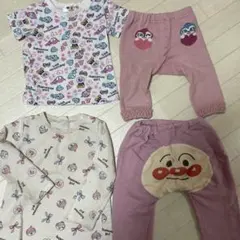 アンパンマン Tシャツ、パンツ　4着セット