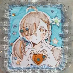 手書きイラスト　色紙　アナログ