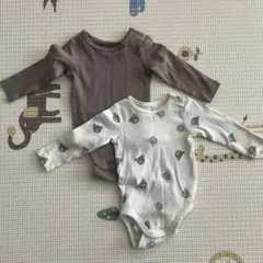 H&M オーガニックコットンロンパース 2枚セット