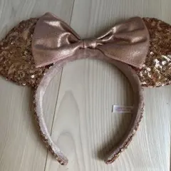 ディズニー ミニーマウス風カチューシャ ピンクゴールド