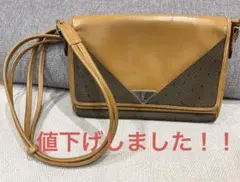 YSL ヴィンテージ　ベージュとブラウン ショルダーバッグ