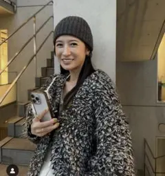 クラネ CLANE MIX LOOP MOHAIR KNIT CARDIGAN