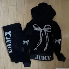 Juicy Couture ベロア セットアップ ブラック - メルカリ