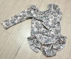 花柄長袖ベビー水着 90cm