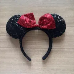 ディズニー ミニーマウス　スパンコールカチューシャ