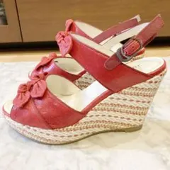 ジルスチュアート リボンモチーフサンダル ウェッジソール