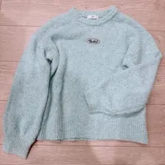 ALGY アルジー　ブークレー　ニット　セーター XS(140) ミントグリーン