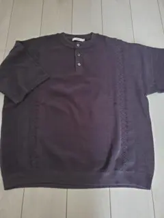 YASHIKI Asasuzu Henley Knit 半袖 ブラック サイズ2 YASHIKI Asasuzu Henley Knit 半袖 ブラック サイズ2 - メルカリ
