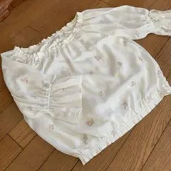 COLZA 花柄刺繍 オフショルダー トップス