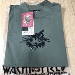 3 WACHIFIELD 猫グラフィック Tシャツ 2B カーキ