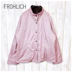 フローリッチ リバーシブル中綿ジャケット ピンク×ブラウン 大人可愛い 冬 M