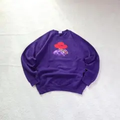 GILDAN メキシコ製 スウェット パープル レトロデザイン 海外古着