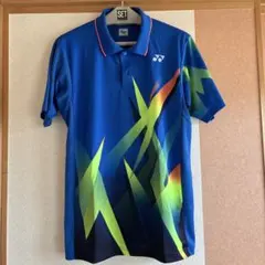 YONEX ポロシャツ ブルー 幾何学模様 - メルカリ