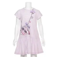 【新品】mezzo piano トロンプルイユポシェットワンピース 130cm