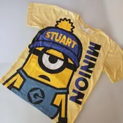 ミニオン STUART プリントTシャツ イエロー USJ 中古訳あり Mサイズのサムネイル