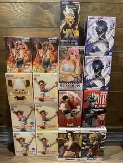 ワンピースとナルトの最新フィギュアセット16点