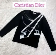 クリスチャンディオール ヴィンテージ 長袖Tシャツ ビーズ 黒