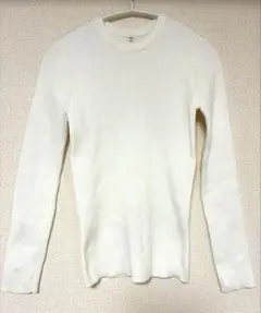 coca クルーネック　リブニット　白　ホワイト　厚手　極厚　コカ