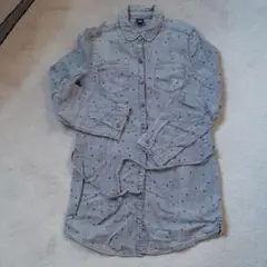 GapKids 星柄長袖シャツワンピース 150cm