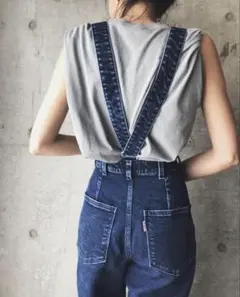 juemi something SUSPENDERBAKERWIDE DENIM