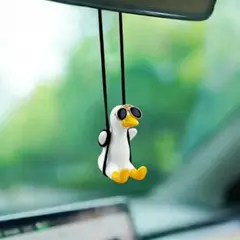 サングラス アヒル 吊り下げ カーアクセサリー フィギュアのサムネイル