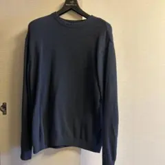 ネイビー セーター Lサイズ ウール混紡