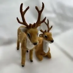 トナカイ 置物 2体セット インテリア