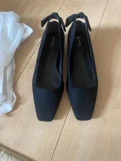 RANDA ブラック スクエアトゥ 23.0