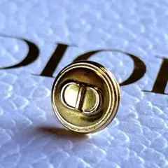【現行】DIOR CD NAVY ゴールド CDロゴ サークル ピアス 片耳