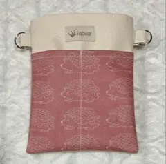 ナースポーチオーガナイザー（ハンドメイド） 合皮&ハリネズミ・ラミネート⭐︎